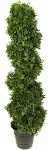 Nearly Natural Boxwood Spiral Topiary with Planter