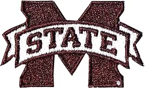 Mississippi State Bulldogs 'M State' Iron On Embroidered Patch Medium