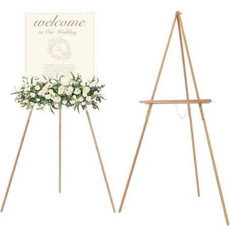 MEEDEN Wood Easel Stand for Display: Wooden Tripod for Poster Board - Wedding Easel Standing for Welcome Sign