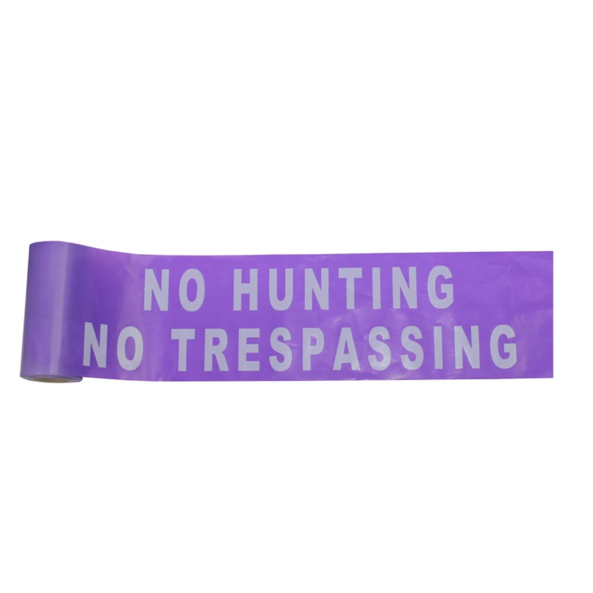 C.H. Hanson 100 ft. x 6 in. Plastic No Hunting No Trespassing Barricade Tape, Purple