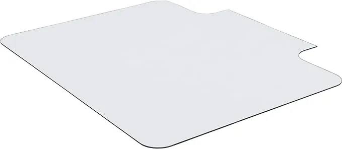 Lorell Tempered Glass Chairmat with Lip