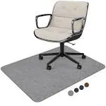 Placoot Corduroy Chair Mat for Hardwood Floor, 55"x35" Office Chair Mat Desk Chair Mat for Rolling Chair, Large Anti-Slip Backing Low-Pile Office Rug