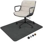 Desk Chair Mat for Hardwood Floor 55&#034;×35&#034;-Hard floor Corduroy Dark Grey