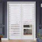 SEEYE Zebra Blinds for Windows - French Door Blinds Roller Dual Shades Light Control Window Treatments Horizontal Day and Night