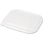World Centric PLA Lids for Fiber Containers, 8.8 x 6.9 x 0.8, Clear, Plastic, 400/Carton