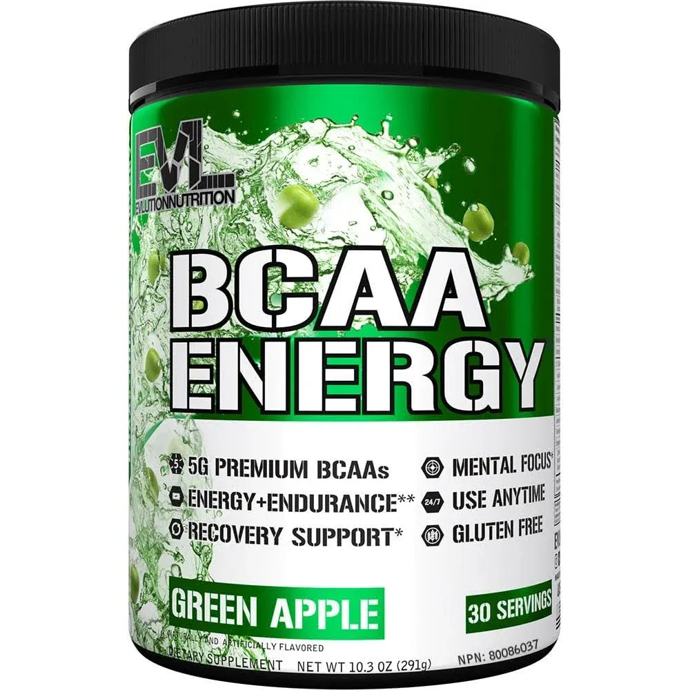 Evlution Nutrition BCAA Energy Green Apple (30 Servings)