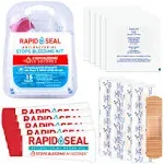 Rapid Seal 15pc Hemostatic First Aid Wound Care Kit | Stops Bleeding in seconds | Quick Effective Bleed Control | for Blood Clotting, Trauma Kit,