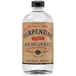 100% Pure Gum Spirits of Turpentine, 16 OUNCE BOTTLE natural spirit turps turp 