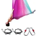 Aerial Yoga Hammock, 16.4ft ×9.2ft Swing Set for Gradient purple 