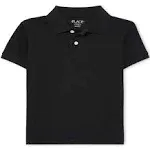 The Children's Place Boys Uniform Pique Polo Shirt, Black, XL 14 Husky