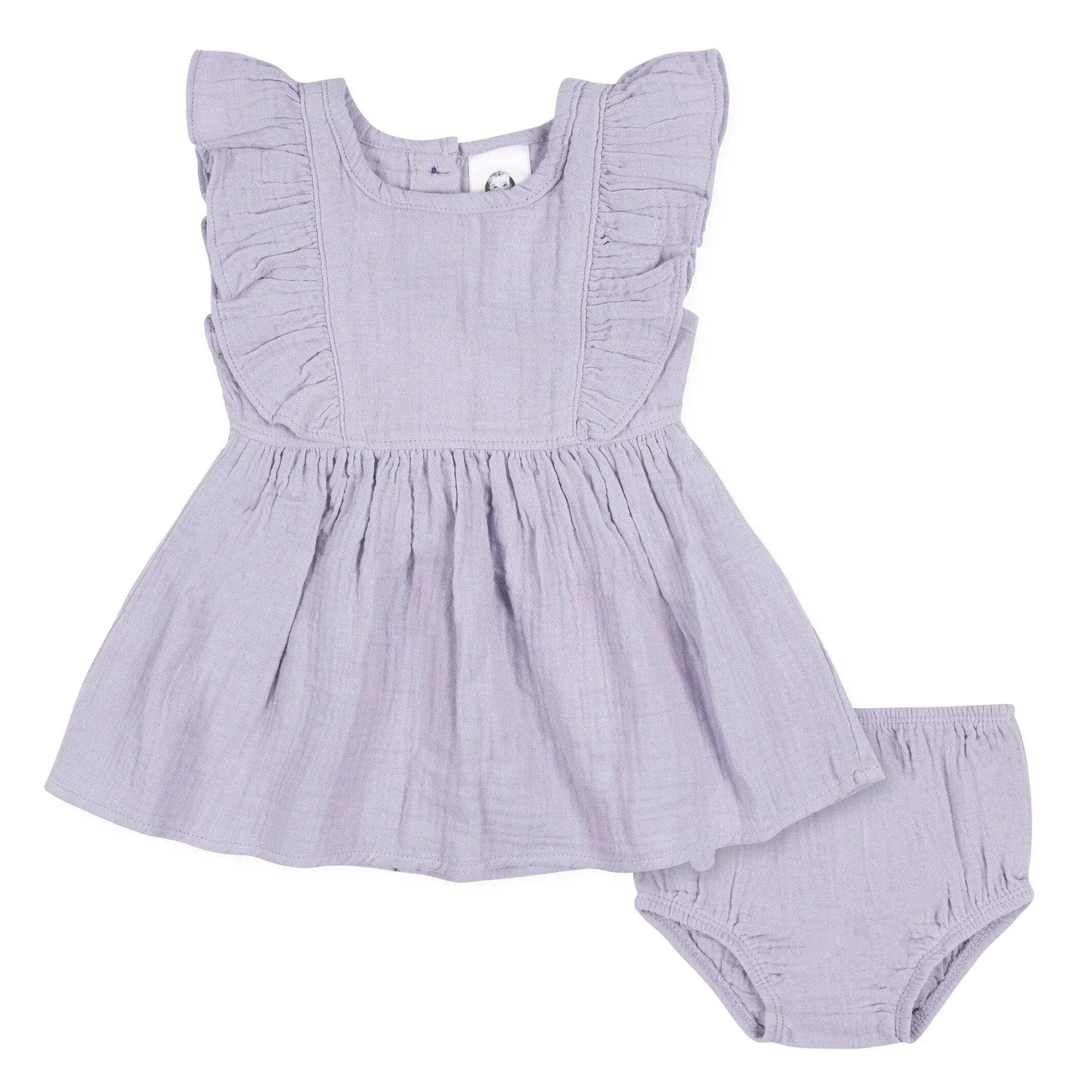 Gerber Baby and Toddler Girls' Gauze Dress & Diaper Cover Set - Purple - 4T - 2-Piece