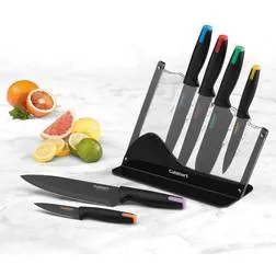 Cuisinart 7pc Ceramic Coated Cutlery Set with Color End Caps in Acrylic Stand - Bed Bath & Beyond - 39973436