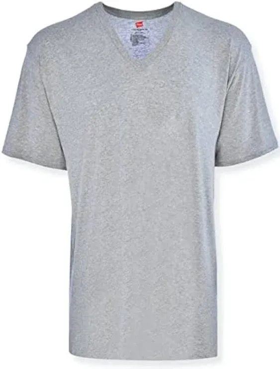 Hanes Men's Tall Man V-Neck T-Shirt (Pack of 5) Gray, 3X-Large