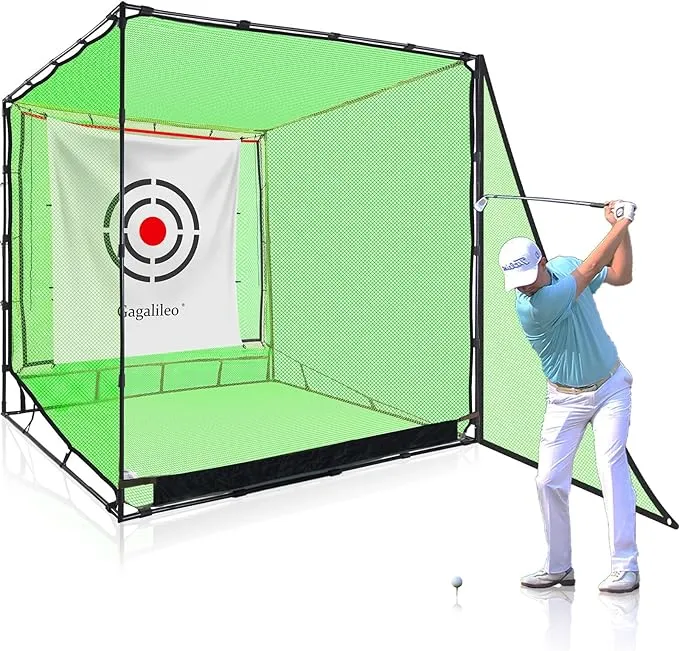 Golf Practice Hitting Nets for Backyard Driving Indoor Use Heavy Duty Practice Golf Driving Nets for Backyard Premium Portable Golf Impact Nets Cages with Frame