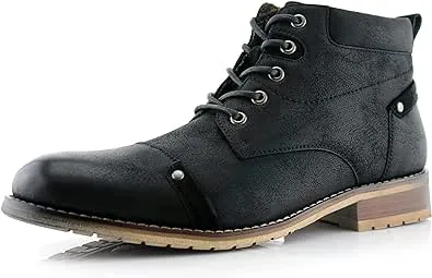 Ferro Aldo Blaine MFA806035 Mens Casual Brogue Mid-Top Lace-Up and Zipper Boots…