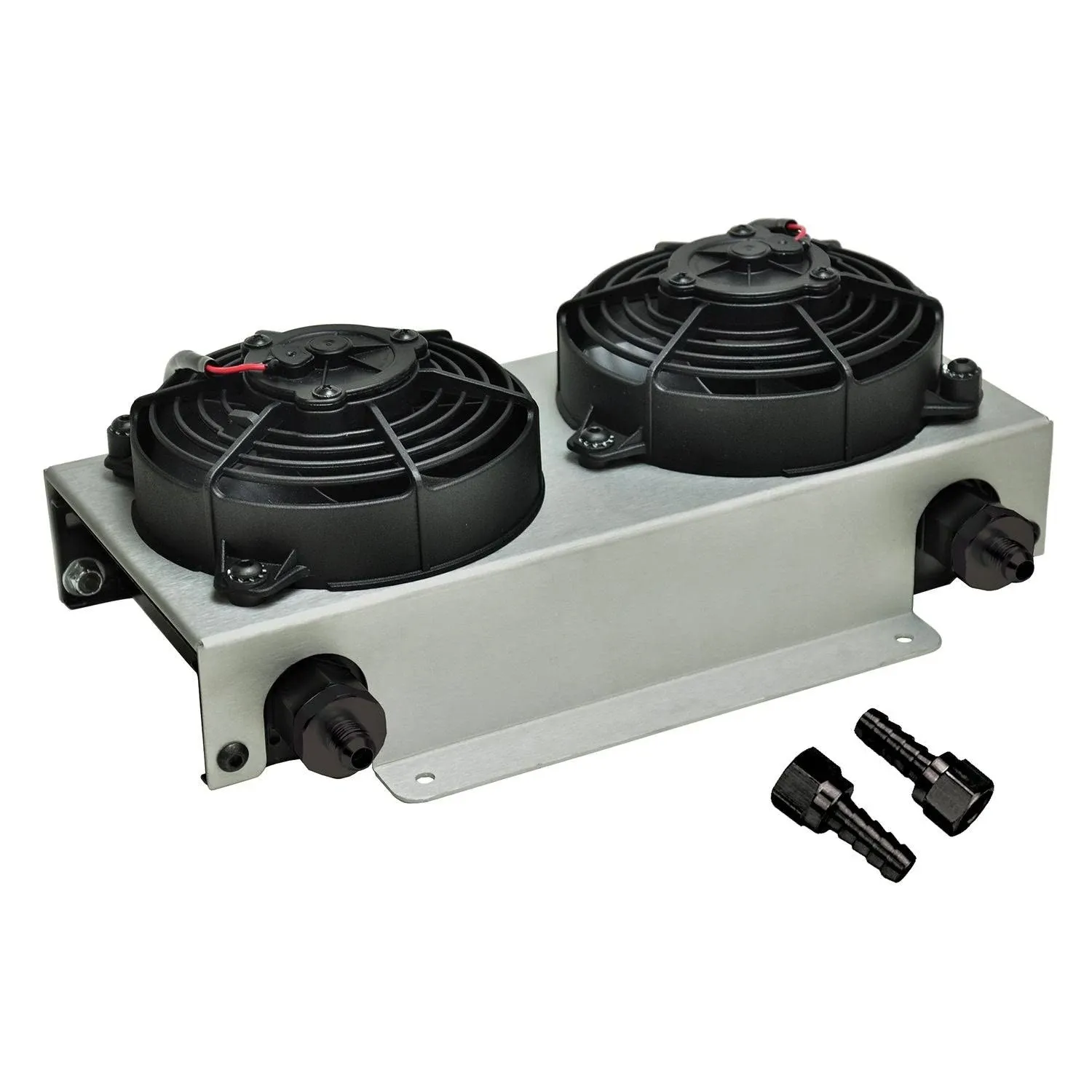 Derale 13740 Hyper-Cool Dual Remote Mount Fluid Cooler