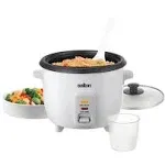 Salton 6 Cup Automatic Rice Cooker with Bonus Food Steaming Basket, Measuring...