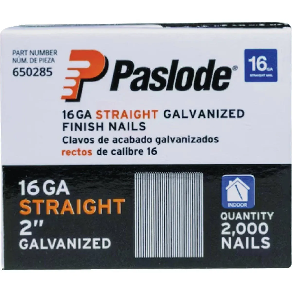 Paslode, Finishing Nail, 650285, Straight, 16 Gauge, 2,000 per Box, 2 inch