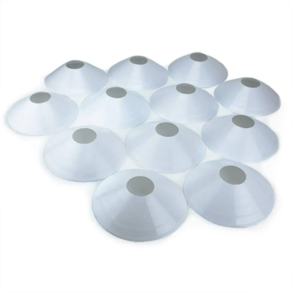 Crown Sporting Goods Set of 12 Soft Plastic Field Disc Cones (White)