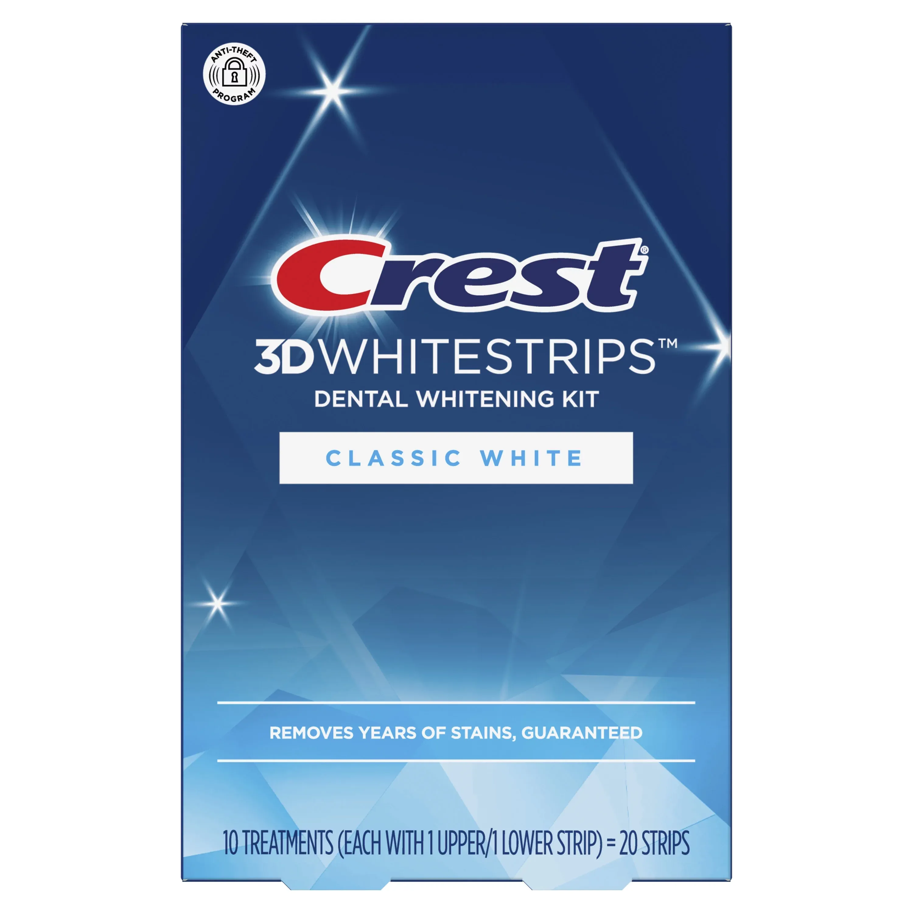 Crest 3D Whitestrips Classic White Teeth Whitening Kit, 20 Strips