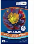 Tru-Ray Construction Paper White 9 x 12 50 Sheets