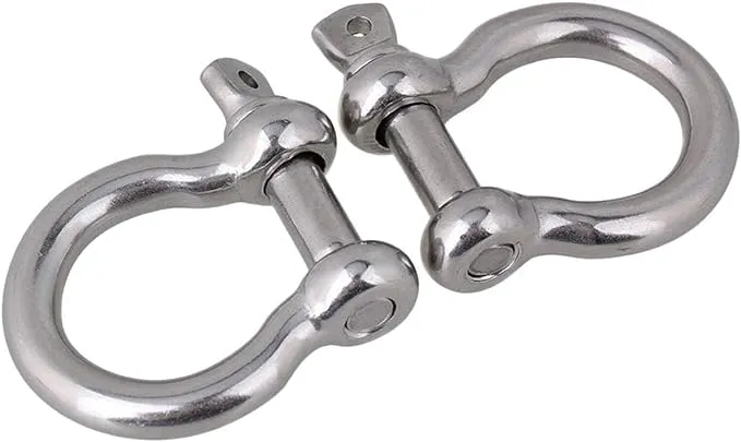 Anchor Shackle Stainless Steel 316 Forged Bow Shackle Screw Pin Marine Hardwa...