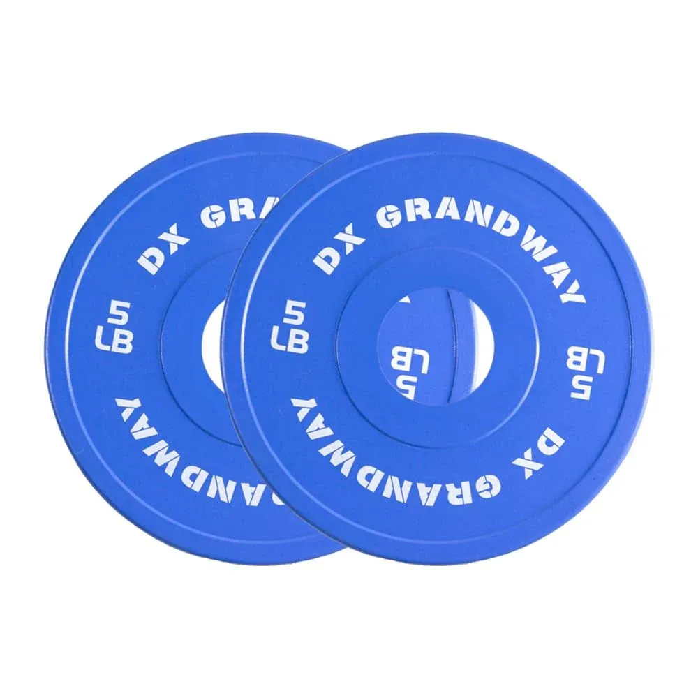 DX Grandway Fitness Change Weight Plates 1.25lb 2.5lb 5lb Pairs Support Plates Olympic Plates for Weight Lifting Bumper Weight Plates Steel Rubber