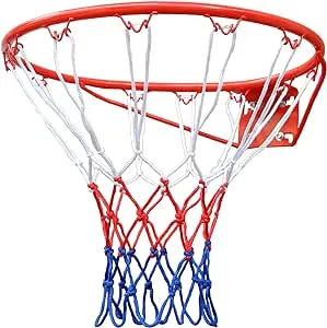 ICSPOID Basketball Rim Goal 18 ", Replacement Basketball Rim Goal Hoop Net for Indoor Outdoor