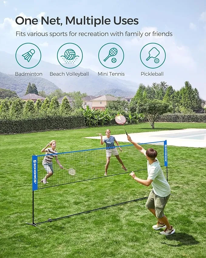 SONGMICS Portable Black Badminton Net