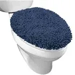 Gorilla Grip Soft Chenille Bathroom Toilet Lid Cover, Machine Washable Seat Covers, 17.5x15, Stays in Place Rubber Backing, Fits