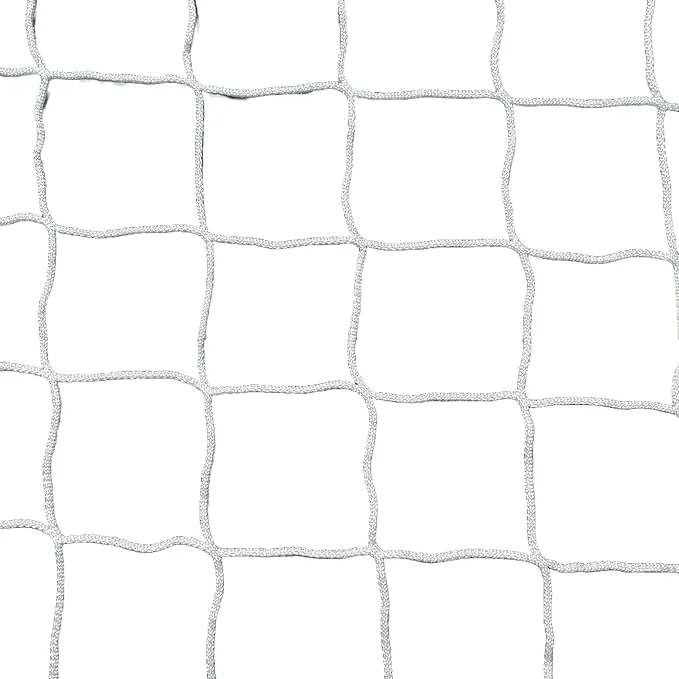 PEVO Sports Co. PEVO 6.5x12 White Soccer Goal Net- PE - 6.5' x 12' x 3' x 6.5' - 4mm - Knotless