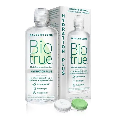 Biotrue Contact Lens Solution, Multi-Purpose Solution for Soft Contact Lenses, Lens Case Included, 10 FL OZ