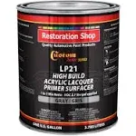 Custom Shop Premium High Build Gray Acrylic Lacquer Primer Surfacer, 1 Gallon - Fast Filling, Drying, Easy Sanding, Excellent Adhesion, Apply Over Metal Steel, Body Filler Putty Automotive Industrial