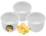 3 pcs Small Cheese Mold for Cheese Making 1/3 qt Soft Cheese Molds