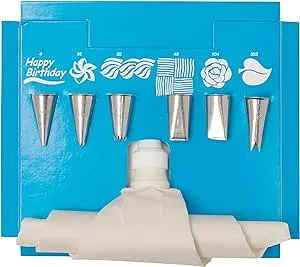 Ateco 8 Piece Cake Decorating Set, Silver