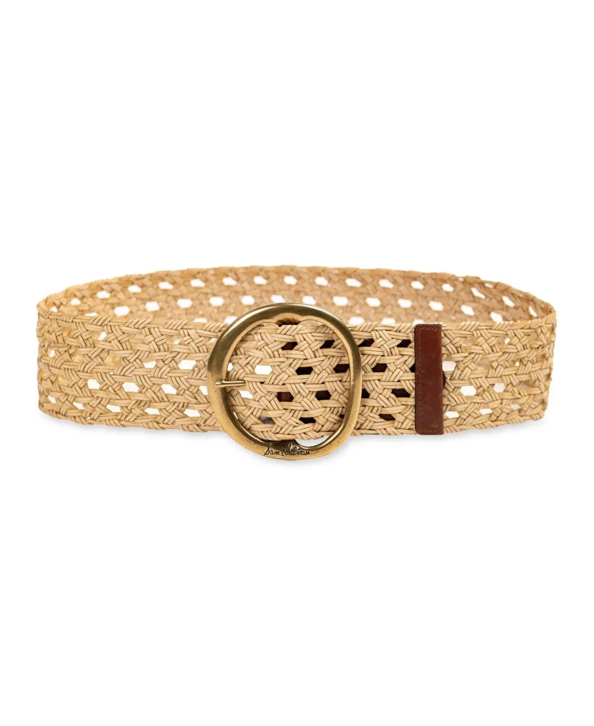 Sam Edelman 70 mm Woven Leather Belt Brown L