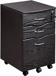 Techni Mobili Rolling Storage and File Cabinet, Espresso