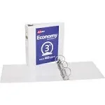 Avery Economy View Binder with Round Rings, 3" Capacity, White