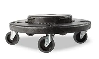 Rubbermaid Commercial 264043BLA Brute Quiet Dolly 250lb Capacity 18 1/4 dia. x 6 5/8h Black