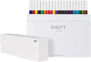 Emott Fineliner Pen Set #1, 40-Colors, Assorted