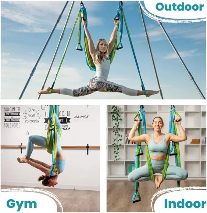 Swing Set for Home & Outdoor | Easy Setup for Strength, Balance & Back Pain Relief | Adjustable Straps & 600lb Capacity, Includes Carrying Bag & Online Tutorials