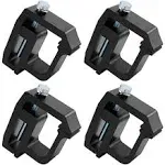 MOTAFAR 4 Pcs Mounting Clamps Ladder Rack Clamps Truck Cap Topper Camper Shell Heavy Duty for Chevy Silverado Sierra 1500/2500/3500; Dodge, Ram 1500