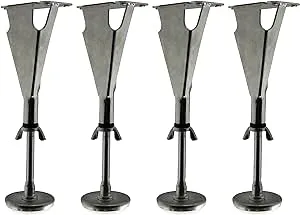 Kings Brand Furniture Adjustable Height Center Support Leg - Bed Frame Feet for Center Support Legs - Replacement Metal Bed Slat Support Leg, Set of 4