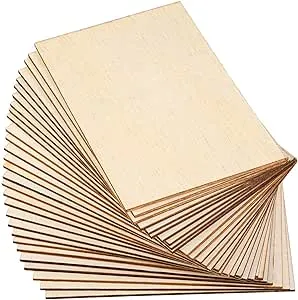 15 Pack Basswood Sheets, Unfinished Wood, Thin Plywood Wood Sheets for Crafts, House Aircraft Ship Boat Arts and Crafts, School Projects, DIY Wooden Model Making（150 * 100 * 2mm）