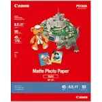 CANON Matte Photo Paper For Inkjet Printers 50 Sheets 8.5&#034; x 11&#034; New 