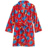 Sonic The Hedgehog Boy's Red Character Print Bathrobe Robe