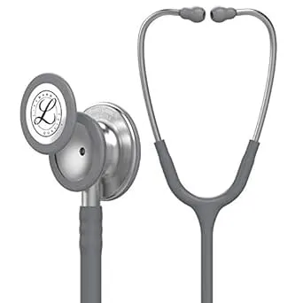 3M Littmann Classic III Monitoring Stethoscope, 5621, More Than 2X as Loud*, Weighs Less**, Stainless Steel Chestpiece, 27" Grey Tube