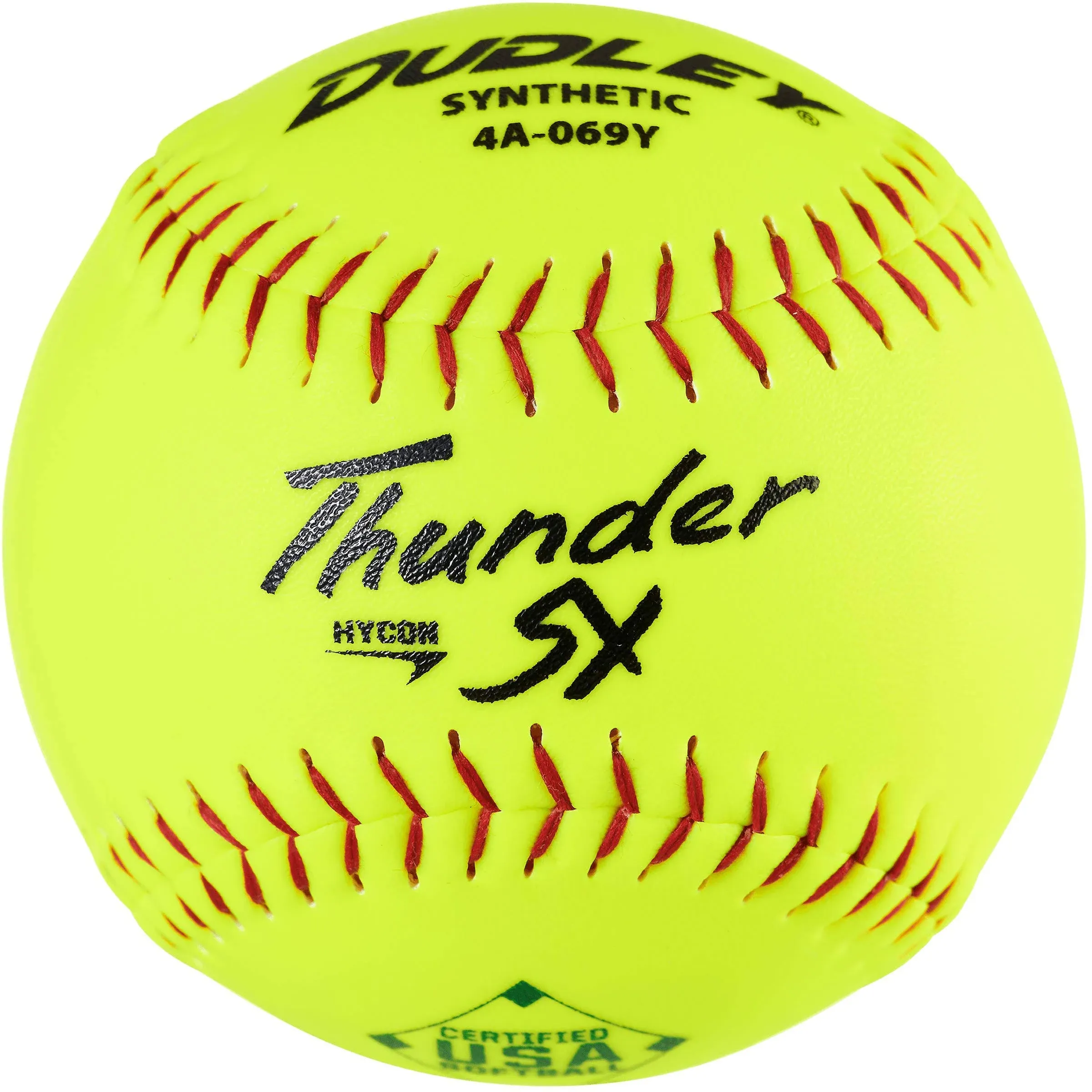 Dudley Thunder Heat Used Slow Pitch Softballs ASA/USA 12 Inch 6-Pack