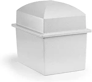 | Double Urn Vaults for Underground Burial | Holds Two Adult Cremation Urns for Cemetery and Ground Burials | Made in The USA (Marquis, Granite Grey)