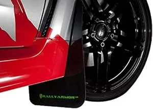 Rally Armor MF27-UR-BLK/RD for 12-18 Ford Focus ST / 16-19 RS Black Mud Flap Red